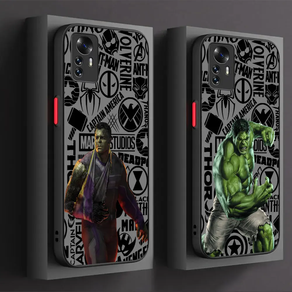 Marvel The Hulk Incredible Case For For Xiaomi 12 12T 12S 12X 11 11T 10 10T 9 Pro Ultra Lite Poco X5 X4 F5 F4 Nfc GT Matte Cover