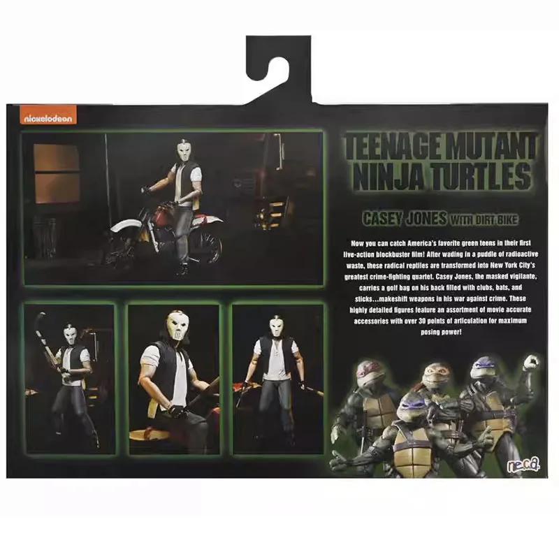 كاسي جونز مع شخصية الدراجة الترابية NECA 54514 في سن المراهقة متحولة نينجا السلاحف عمل التماثيل أنيمي TMNT نموذج الطرفية 7 بوصة هدية #6