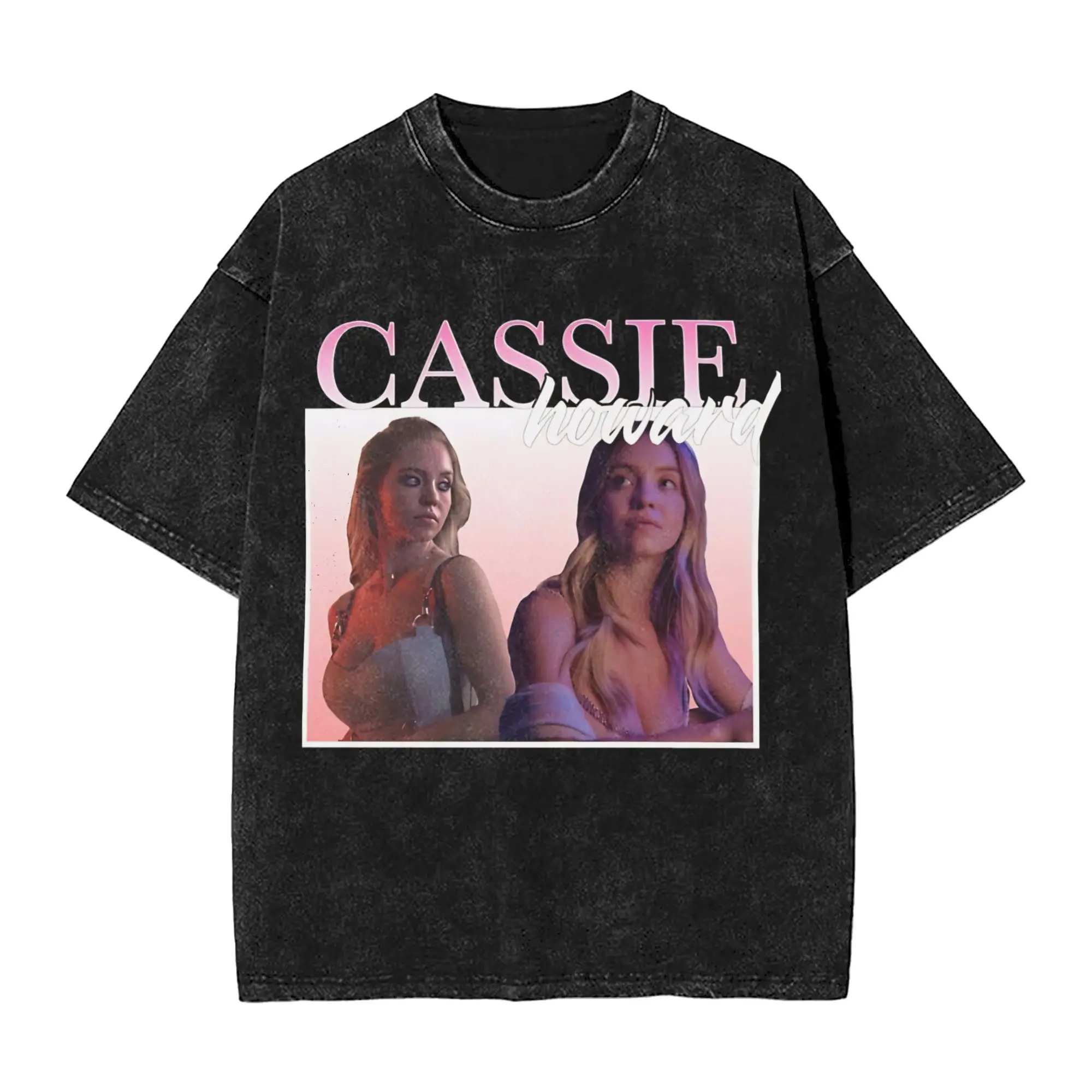 Summer Cassie Howard Sydney Sweeney Washed Shirt Merch Oversize T-Shirt  for Men Women Tees