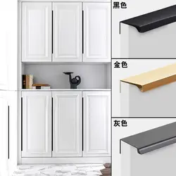 38mm Gold Silver Black Hidden Cabinet Handles Zinc Alloy Kitchen Cupboard Pulls Drawer Knobs Furniture Door Handle Hardware