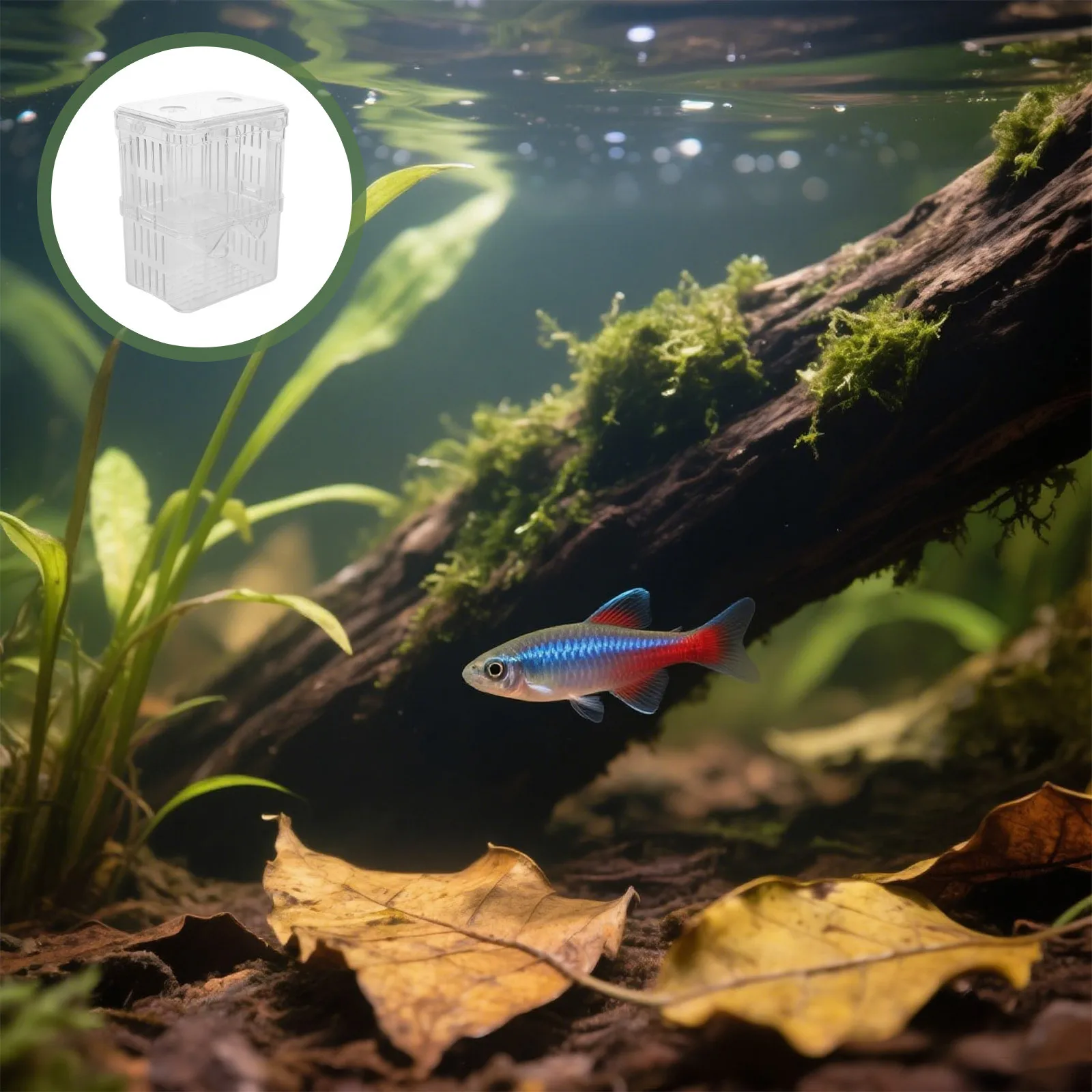 

2pcs Acrylic Guppy Breeding Box Clear Fish Isolation Chamber For Aquarium Floating Hatchery Tank Small Fish Shrimp Clownfish