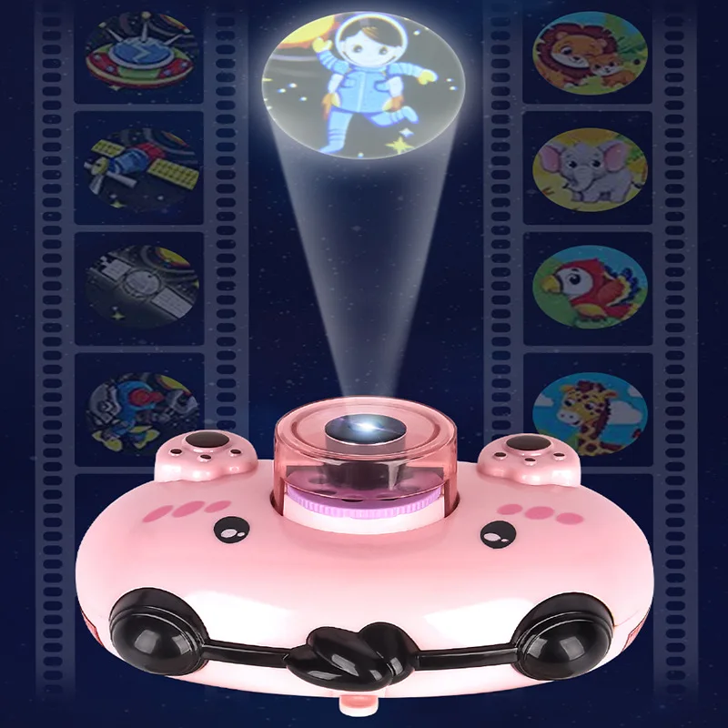 Children's Cartoon Electronic Pig Projector Toys Creative Baby Bedtime Interactive Projection Camera Toys Funny Glowing Toys