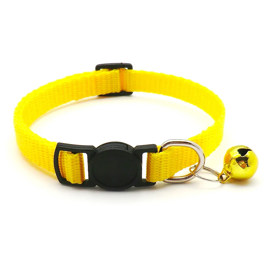 Großhandel 24Pcs Sicherheit Casual Einfarbig Neck Strap Mode Gehen Außerhalb Haustier Katze Hund Kragen Mit Glocke Zarte – Detail 8