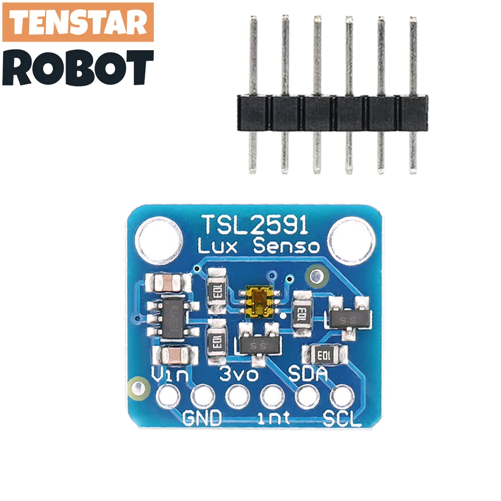 TENSTAR TSL2591 IIC I2C Módulo de ruptura de Sensor de luz Sensor Digital LUX de rango dinámico alto TSL25911FN 3,3 V 5V Diy electrónico