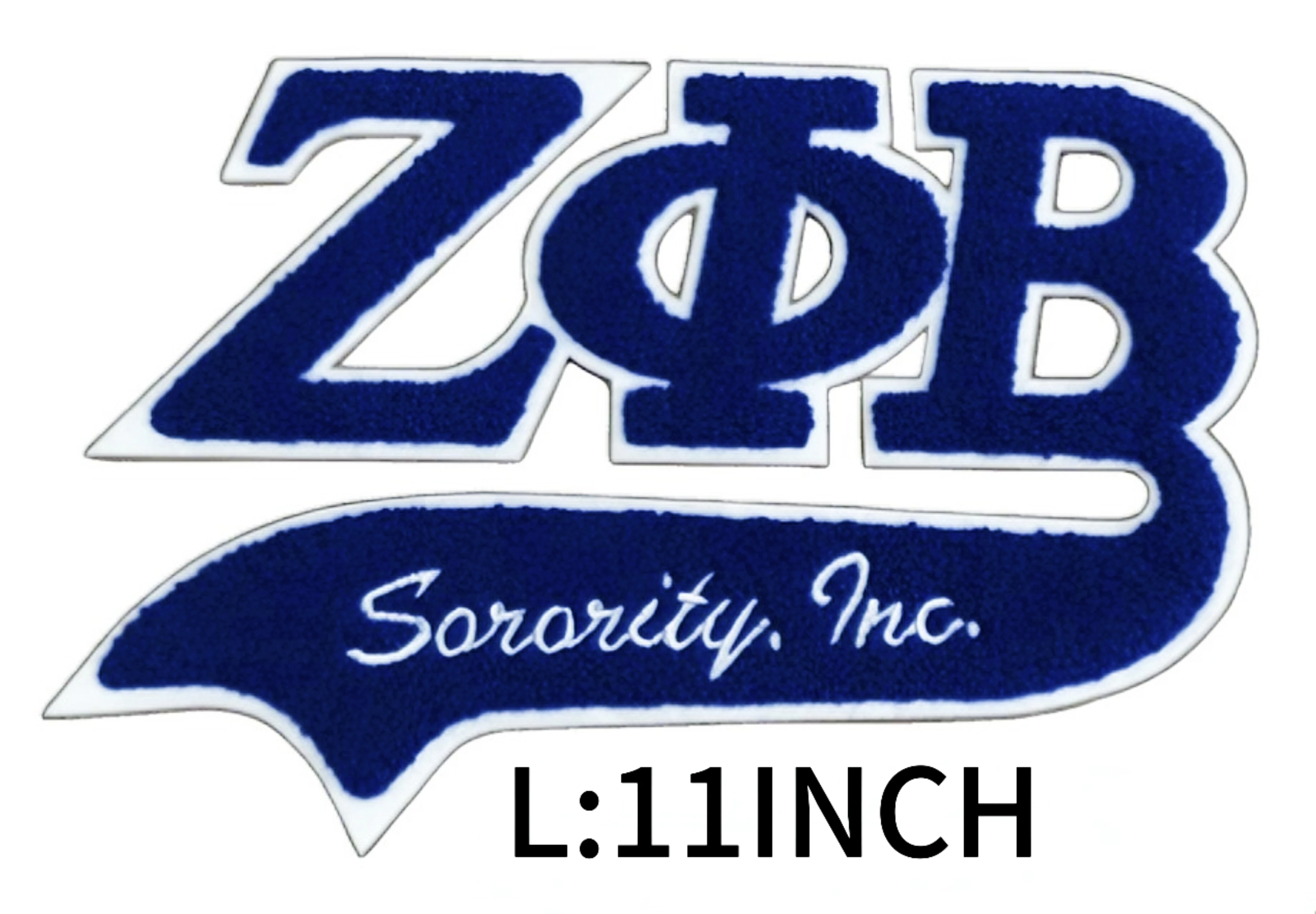 11 Inch Zeta Phi  Beta Sorority patches,Since1920 Embroidered Iron-On Patch and Chenille Patches