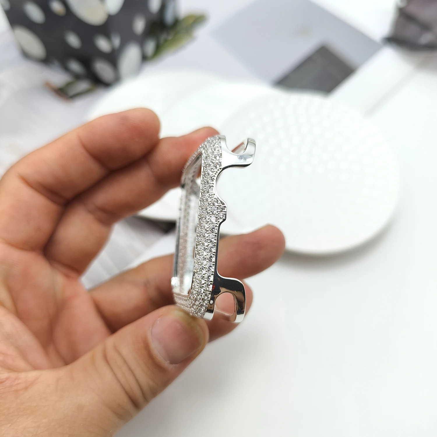 High end full diamond metal case for Apple Watch S11/S10 46 45 44 42-38mm luxury protective case for iwatch S9/S8/S7/SE-1