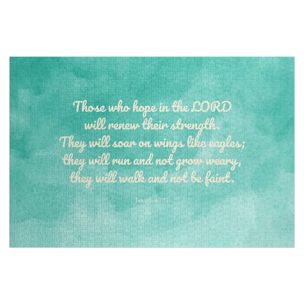 

Hope in the Lord Scripture, Isaiah 40:31 Jigsaw Puzzle Game Children Personalized Gifts Puzzle