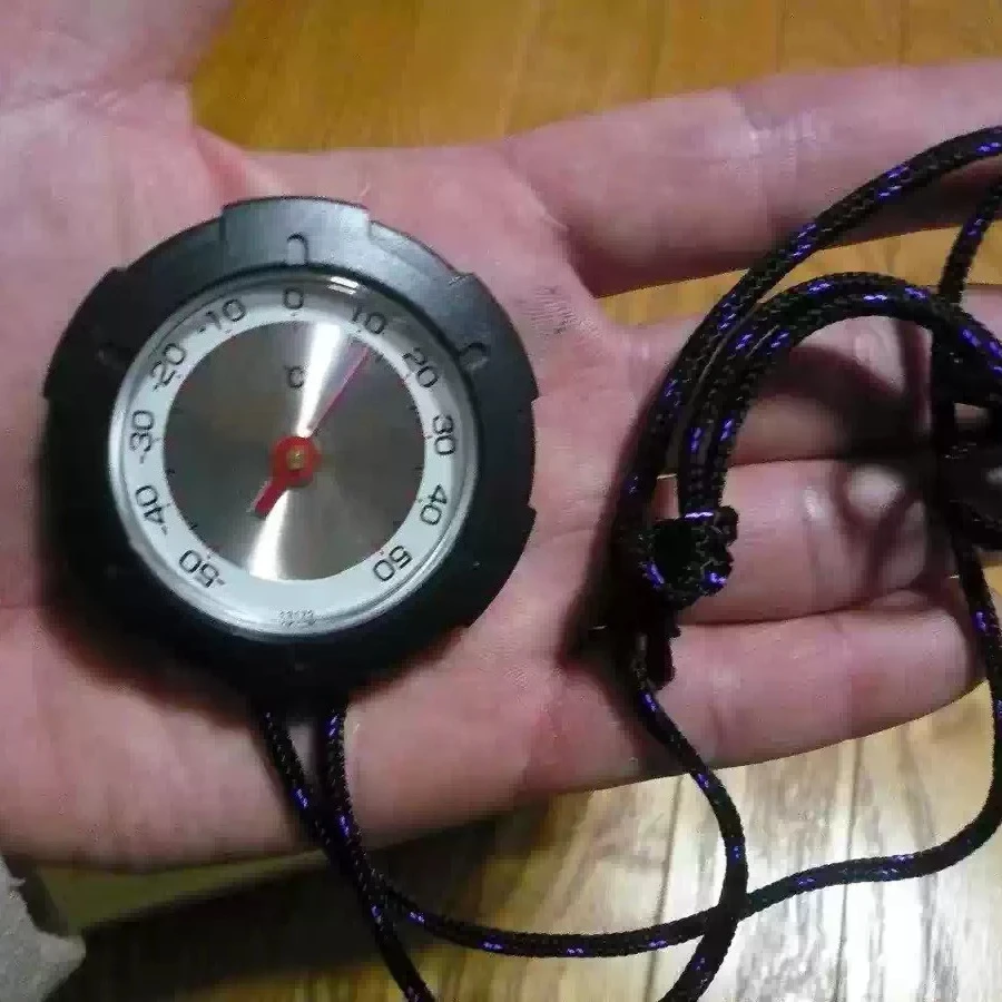 Outdoor hiking thermometer, mountain camping handheld mechanical thermometer