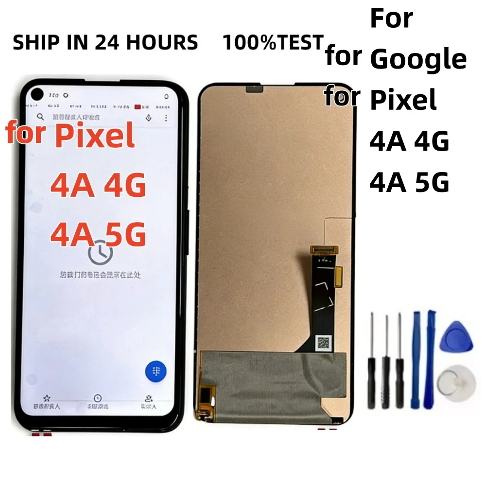 Nowy ekran TFT do Google Pixel 4A 4G LCD G025J Wyświetlacz Dotykowy Digitizer do Google Pixel 4a 5G GD1YQ Wymiana LCD