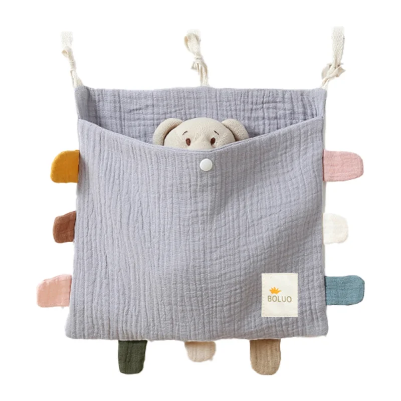 

TKOH-Baby Bed Side Organiser Cotton Bed Storage Bagessentials Storage Bag Baby Hanging Bag For Baby Nappy Toy Clothes