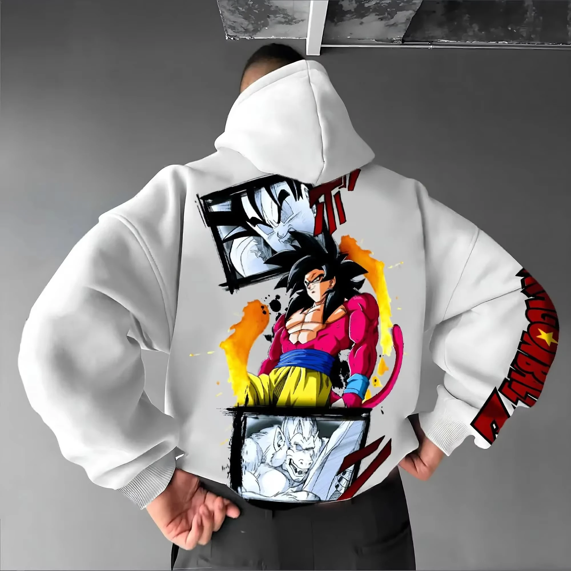 

Толстовка с капюшоном Dragon Ball Goku Vegeta 2025, товары в стиле аниме, осенние и зимние хлопковые топы для мужчин и женщин, одежда для родителей и детей