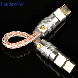 Tiandirenhe New upgrad HiFi OTG Cable ios to Type-C copper silver cable for i Phone15 12 13 14 Pro Max 11 Android Top quality