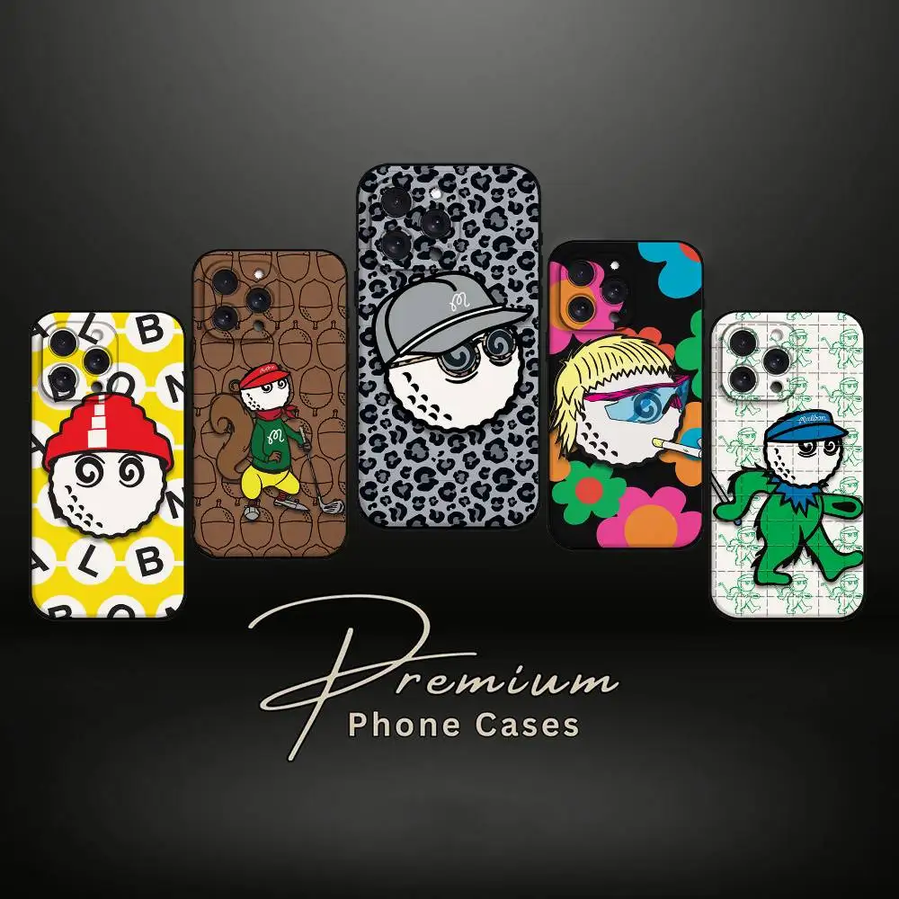 Coque de téléphone de golf L-Leisure M-Malbones pour iPhone 17 16 15 14 13 12 11 PRO MAX PLUS Mini, en TPU souple et agréable au toucher