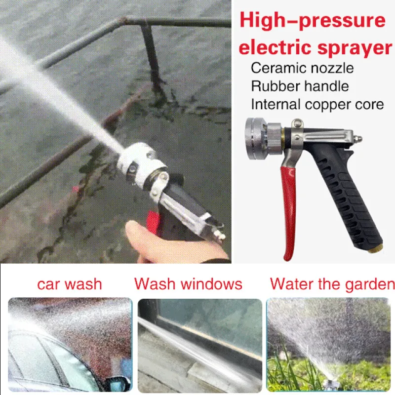 Garden Hose Nozzle Hose Sprayer Heavy Duty and Hose Nozzle Washer Water Spray Gun Adjustable Garden Hose Car Wash Water Gun