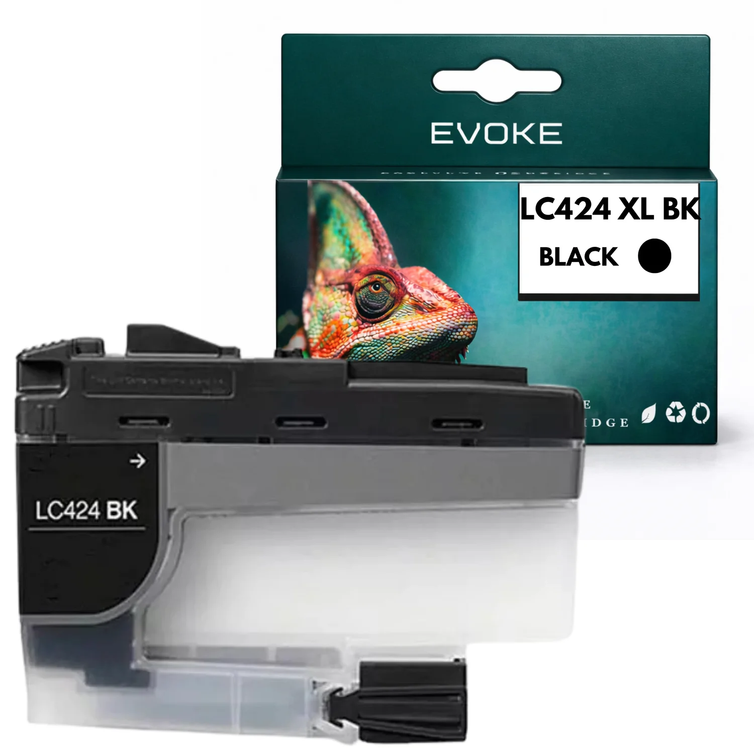 Evoke Compatibele Inkt voor Brother Lc424 Lc-424 Lc-424Xlbk Lc424Xlbk Lc424Xl Lc-424 XL Zwart Dcp-J1200W Dcp-J1200We