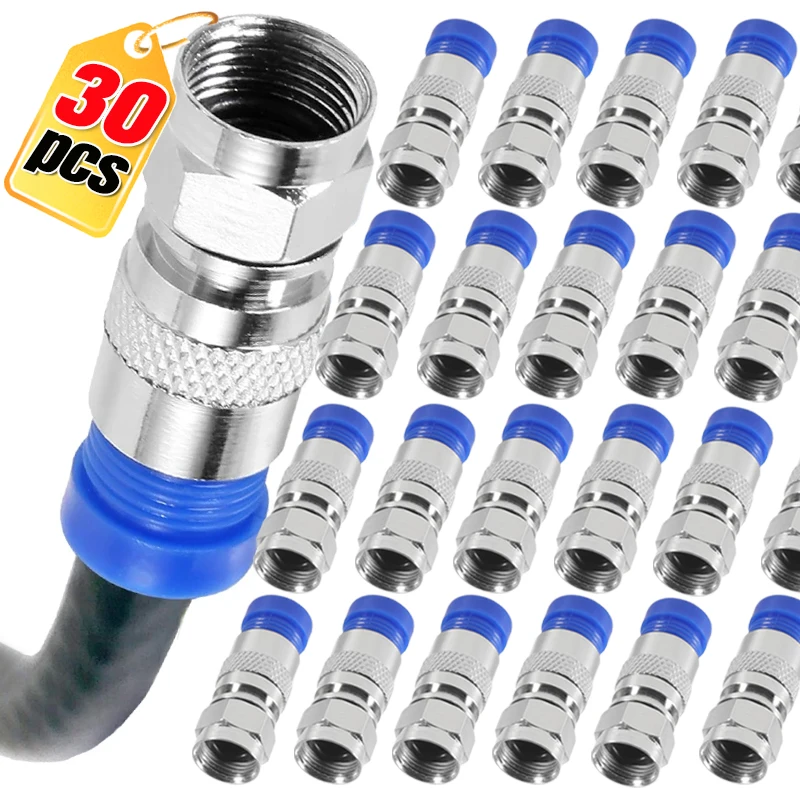 العالمي RG6 ضغط موصلات كابل محوري اتصال مقاوم للماء F ضغط موصل العقص تجريد أدوات أطقم