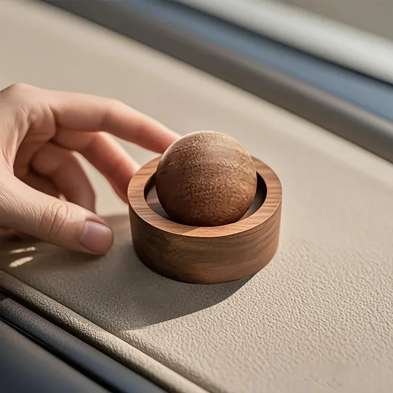 Wooden Ball Essential Oil Diffuser Dual Use For Car & Home Wood Scent Aroma Diffuser Fragrance Portable Aromatherapy Decor