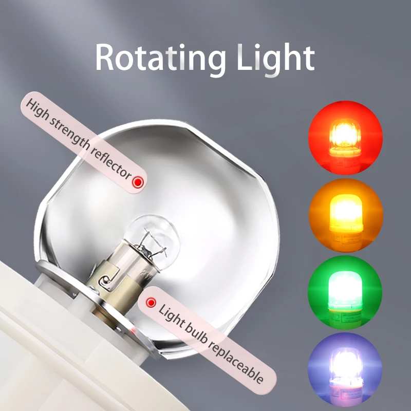 LTE-1101K Indicator Light Rotating Beacon Warning Sound Strobe Alarm Lamp Yellow Blue Red Anti-Theft With Buzzer 12V/24V/220V