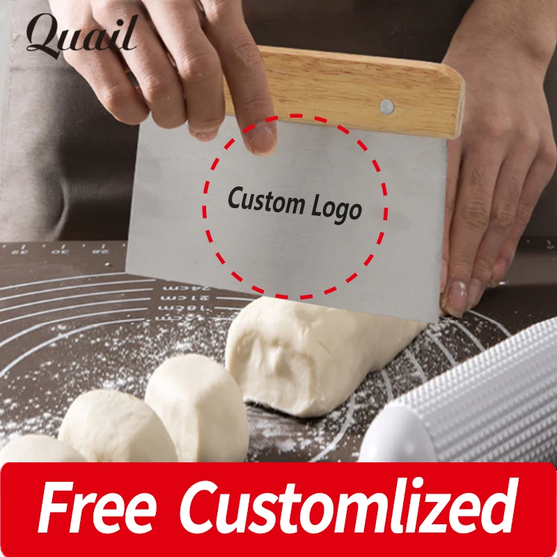 

5 шт. режущее лезвие из нержавеющей стали на заказ, резак для теста, скребок для крема, резак для теста для нуги, индивидуальный инструмент для выпечки