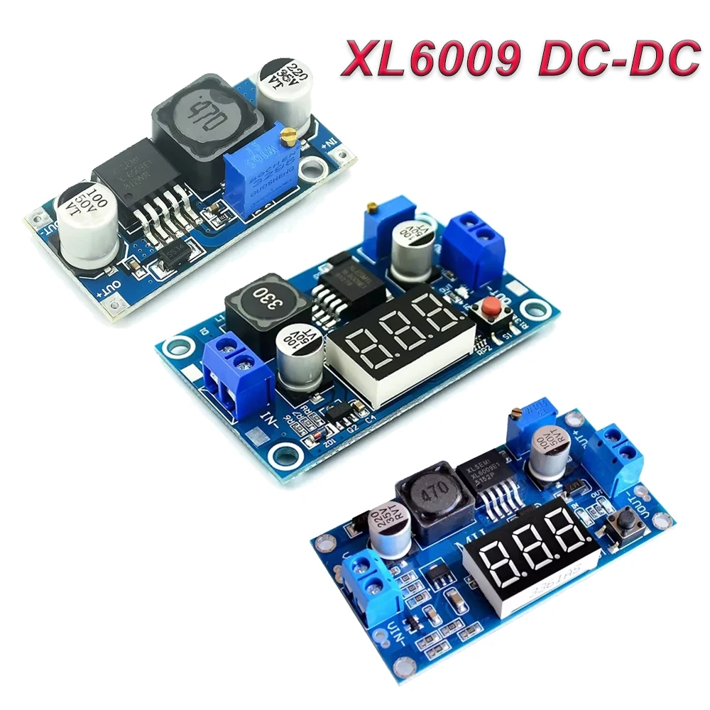 1PCS XL6009 Boost Module with Digital Voltage Display 4A DC-DC Converter Boost Power Supply Module 5-40V 5-35V Output Adjustable