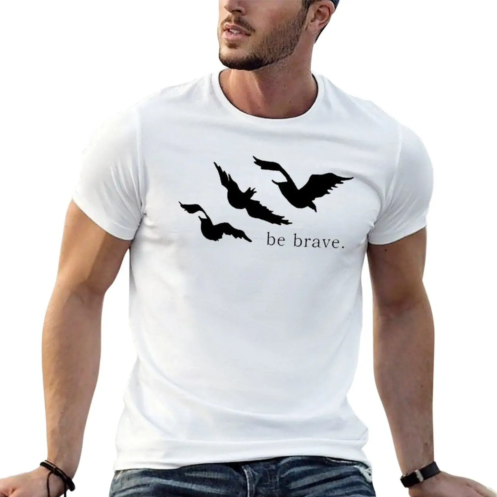 

Divergent Ravens ~ Be Brave T-Shirt cotton t shirt pack man t shirts cotton T-Shirt