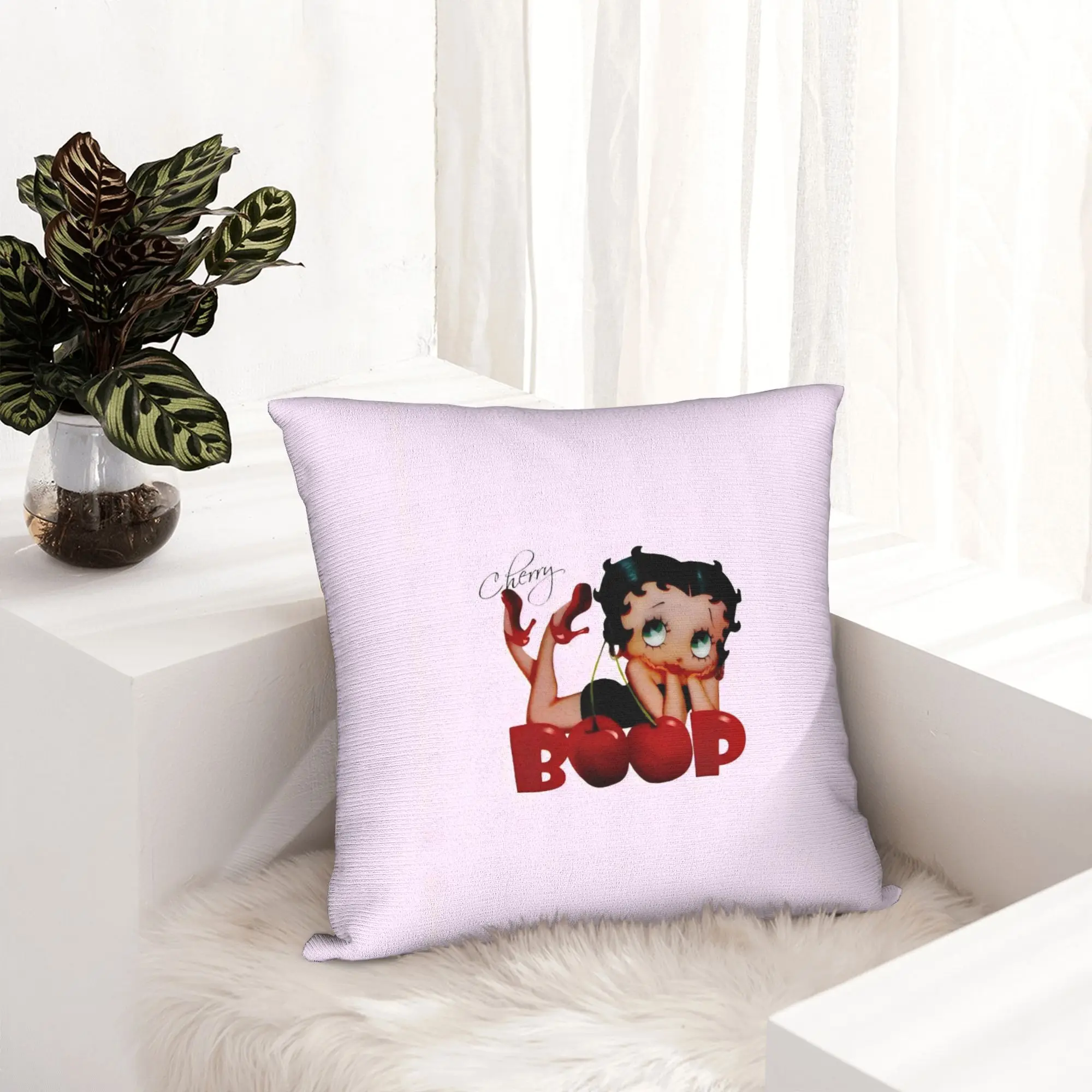 Anime B-Betty BoopS Pillowcase Soft Polyester Cushion Cover Decorations Cartoon Pillow Case Cover Home Zipper 40*40cm