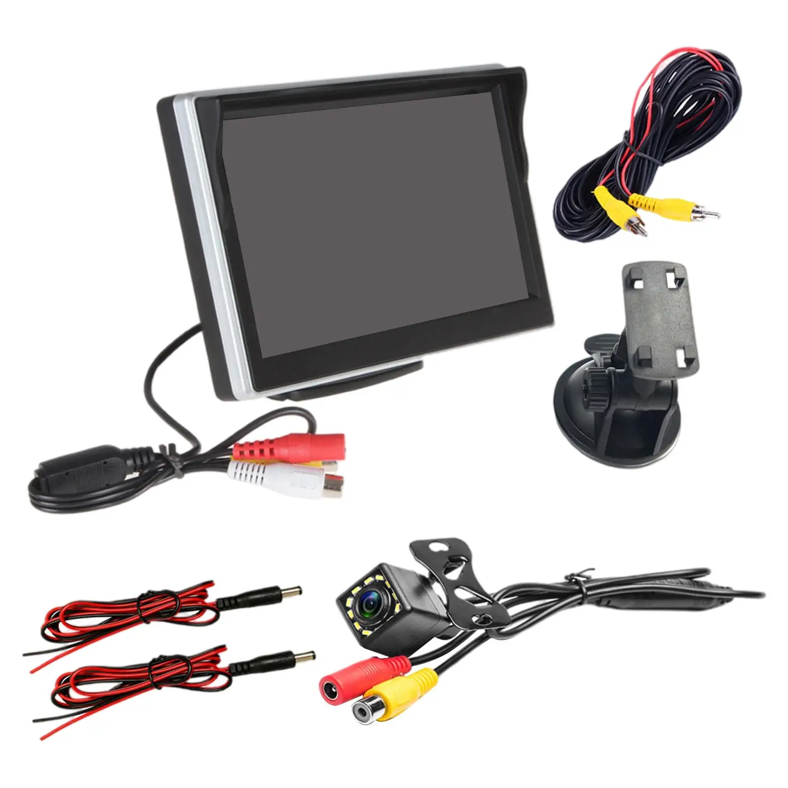 5-Inch 12 LED Car Backup Camera Reversing Camera Kit Fits for Truck Camper