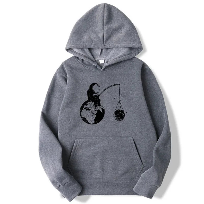 Fashion Brand Men\'s Hoodies Astronaut funny design printing Blended cotton Spring Autumn Male Casual hip hop Sweatshirts hoodie