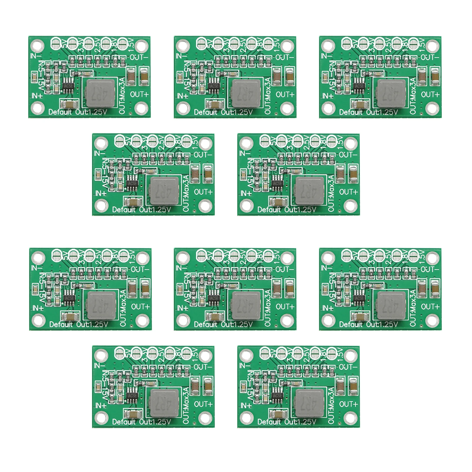 10Pcs CA1235 Adjustable Power Module CA-1235 Buck Power Module 1.25V 1.5V 2.5V 3.3V 5V Output 5-15V Input Step-Down Power Supply