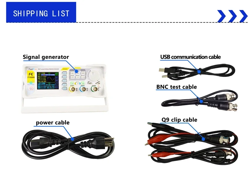 FeelTech FY6900 20/30/40/50/60/80/100MHz DDS Function Signal Generator Dual-CH Arbitrary Waveform Generator Frequency meter