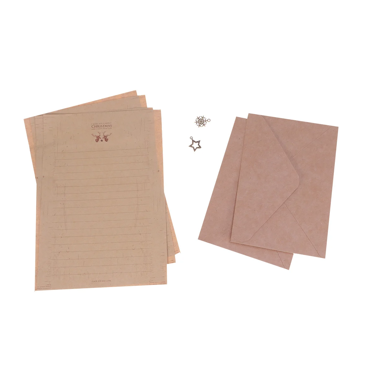 

Рождественский набор бумаги с буквами, винтажная поздравительная бумага, конверт, вечерние канцелярские принадлежности, наклейка, случайный узор, подходит для семьи с пожеланиями