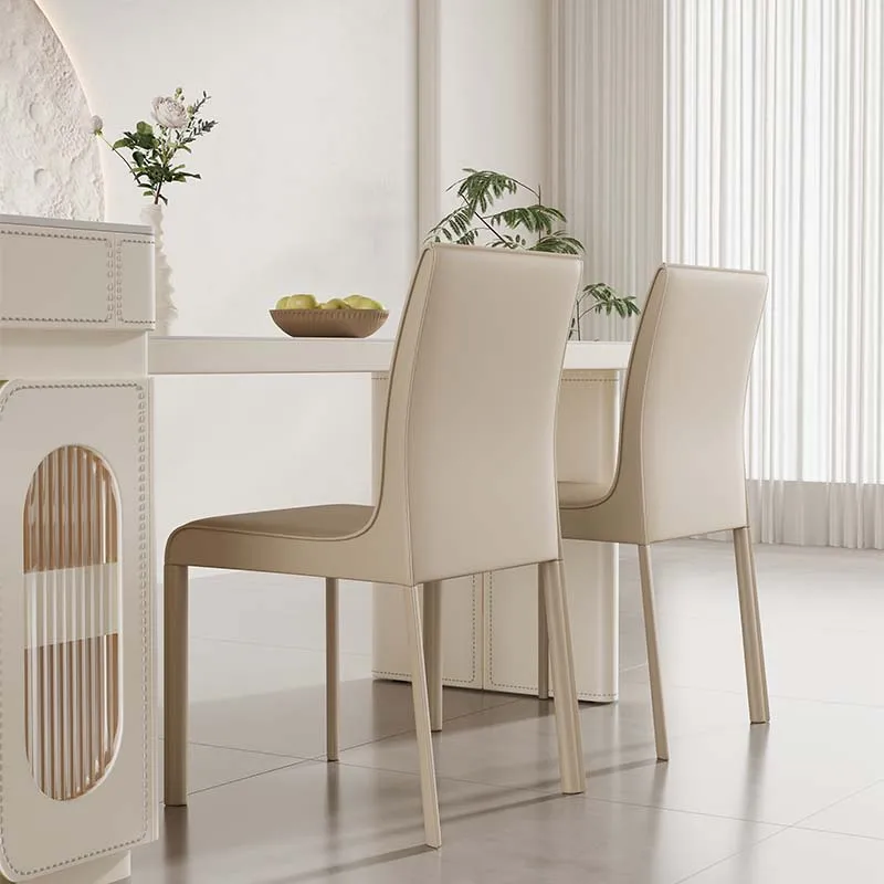 

Minimalist Upholstered Dining Chair Metal Legs Green Bedroom Loungefly Dining Chair Office Comfortable Chaise Home Furniture