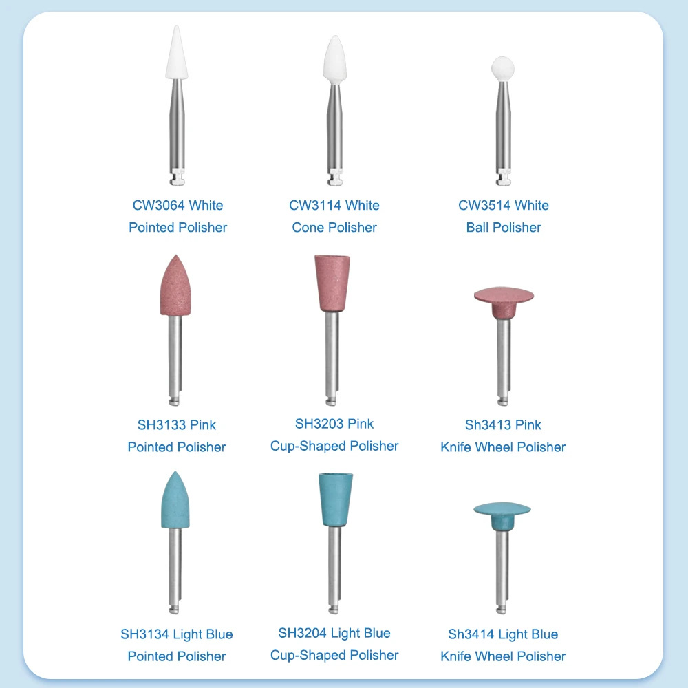 Dental Composite Polishing for Low Speed Handpiece Contra Angle Kit RA0309 Resin Sanding Polishing Set Dentistry Materials