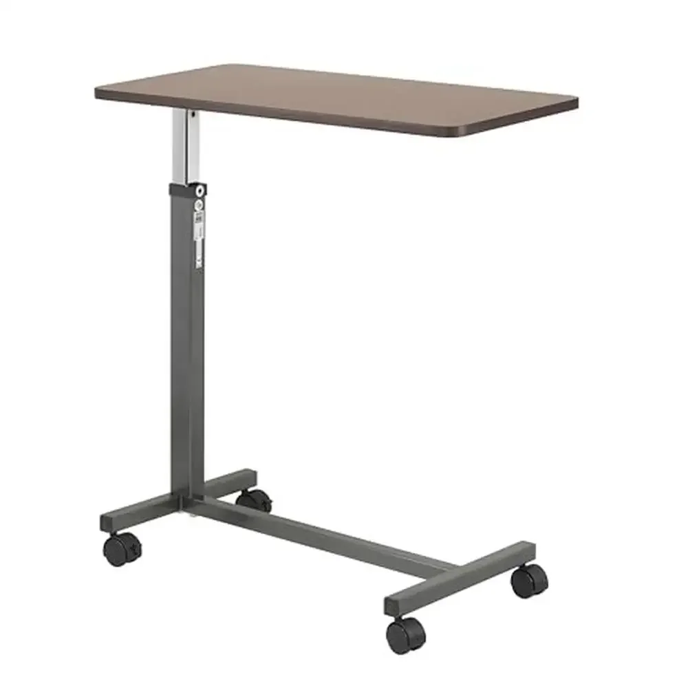 Adjustable Overbed Table with Wheels Secure & Stable Standing Desk Easy Maneuverability Infinite Height Positions 15