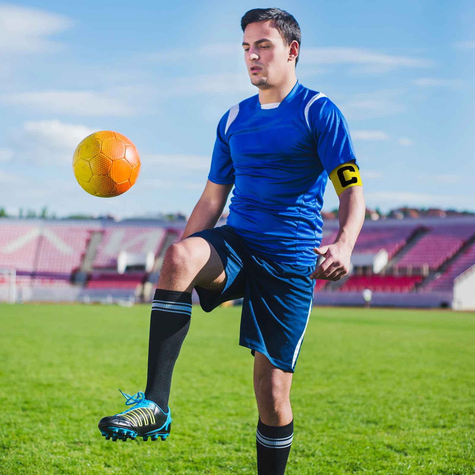 3 Pcs Junior Captain Armband Football Black Armbands Girl Captains Soccer Yellow Wristband