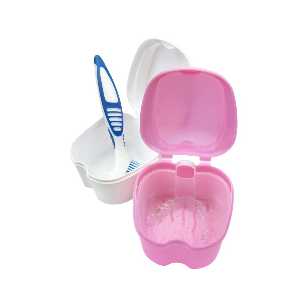 1 pz dentale scatola di immagazzinaggio dei denti finti scatola da bagno per protesi organizzatore denti finti custodia di fermo ortodontico pulizia bretelle contenitori