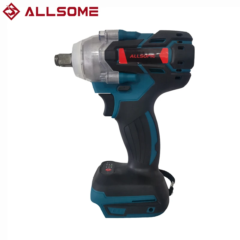 ALLSOME 18V 520N.m  Electric Screwdriver Brushless Impact Wrench Drill Driver  For Makita Battery