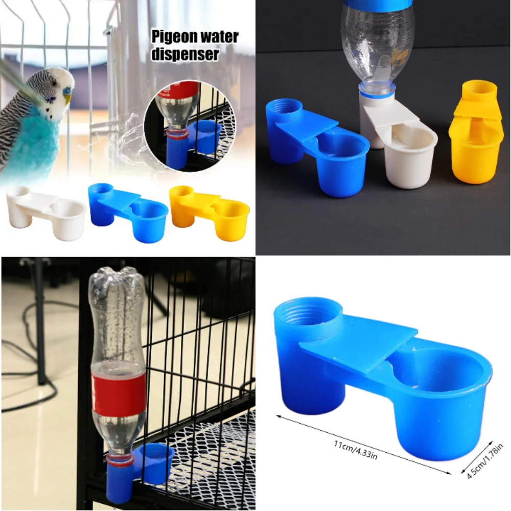 1 Uds bebedero para pájaros comedero Soda Pop botella de agua taza para pollo palomas comedero para pájaros accesorios de alimentación de animales 2026 nuevo