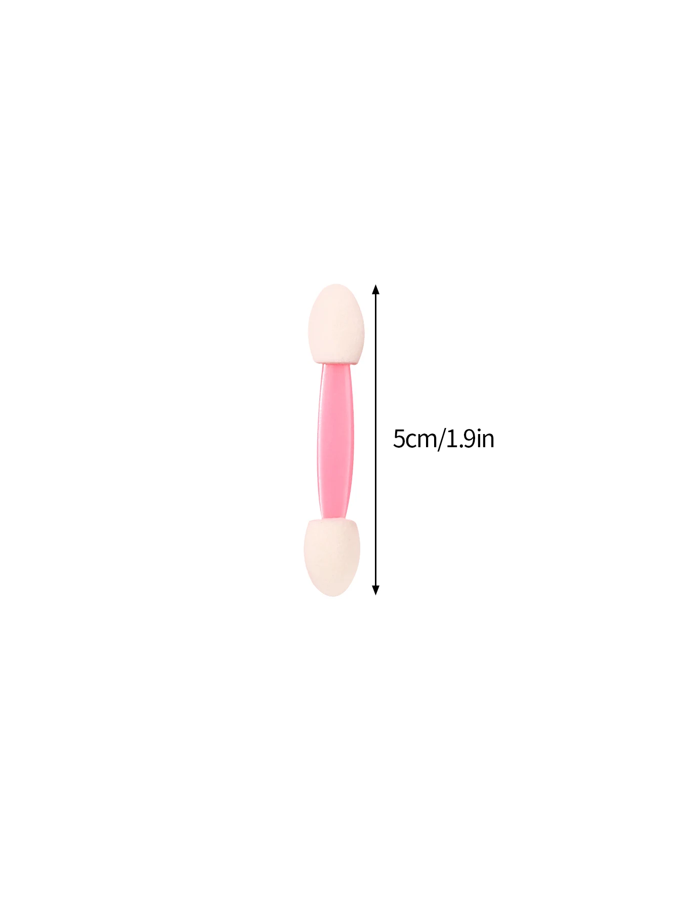 100 Uds. Esponja rosa de doble punta, cepillo para polvo de uñas, palos de esponja para sombra de ojos, aplicador de pluma de pigmento cromado, herramientas de maquillaje portátiles