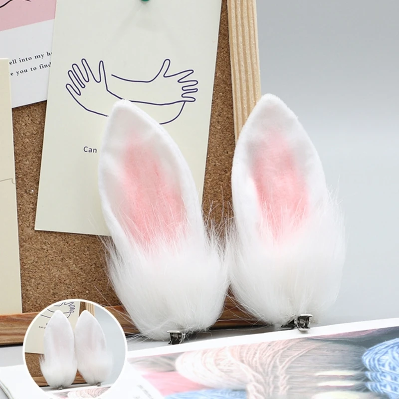 曲げ可能なウサギの耳の形のヘアクリップハロウィンコスチューム帽子女性男性用誕生日パーティーアニメテーマドロップシッピング