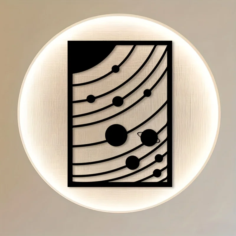 CIFBUY Iron Wall Art Mysterious Planet Metal Mural Decor For Gallery Studio Office Space Lover Gift Modern Home Hanging Ornament