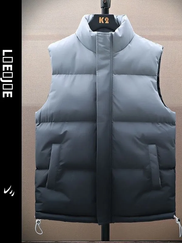 

Утепленный хлопковый жилет Adient: свободный крой, модная зимняя верхняя одежда, универсальный, с наплечниками