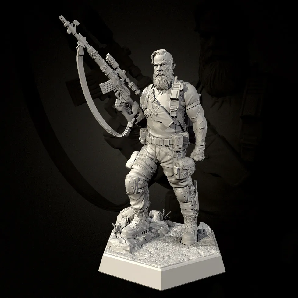 The height of man 25mm 38mm 50mm Sniper resin soldier colorless self-assembly TD-7784/3D