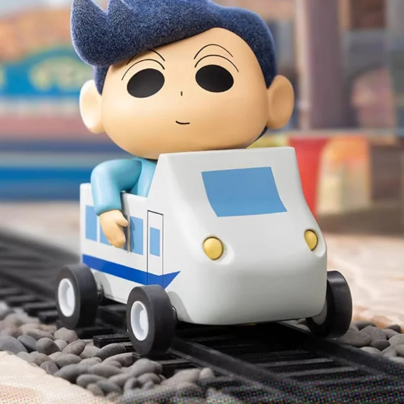 Crayon Shin-Chan Railway Squad Series กล่องตาบอด Guess กระเป๋า Mystery กล่องของเล่นตุ๊กตาน่ารักอะนิเมะเดสก์ท็อปเครื่องประดับของขวัญ