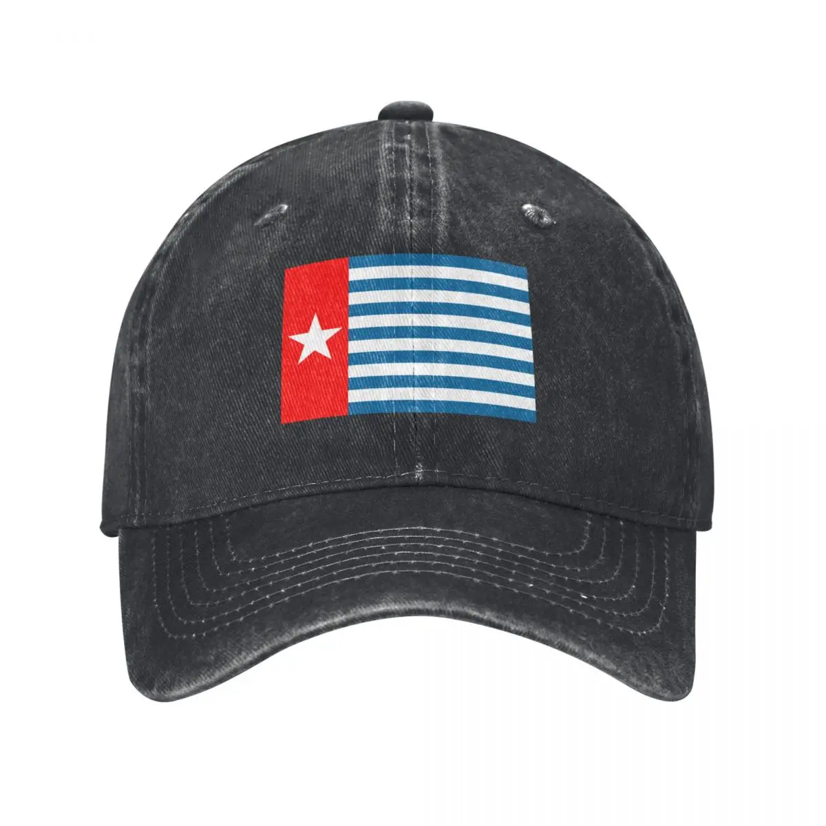 The morning star flag of West Papua. Baseball Cap Trucker Cap Snapback Cap Ladies Men's