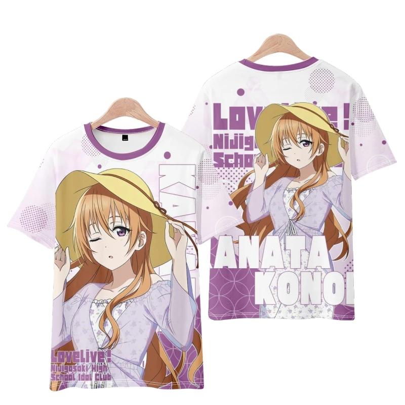 Love Live! Nijigasaki High School Idol Club 3D T Shirt Women Men Takasaki Yu Uehara Ayumu Konoe Kanata Osaka Shizuku Graphic Tee