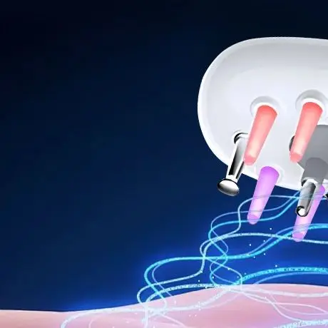 

Electric Hair Care Comb Micro Current Massage Comb Hair Conditioner LED Colored Light Radio Frequency Hot Compress Scalp Care