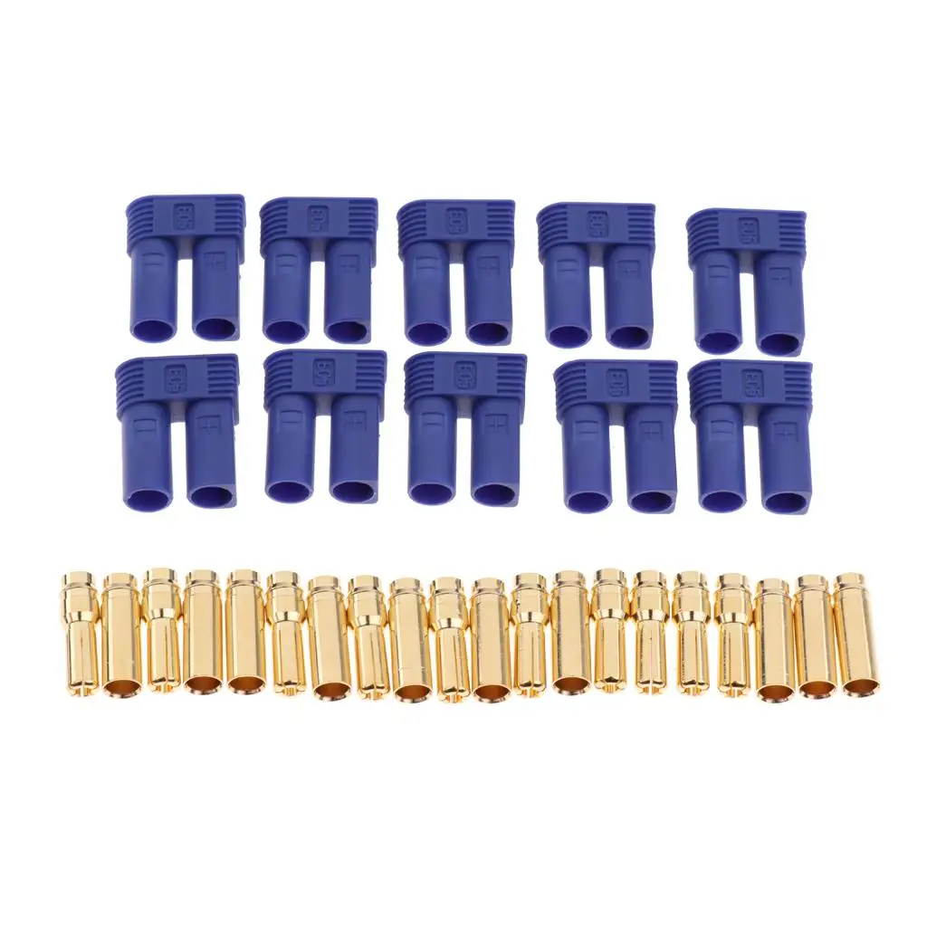 新品耐久性のある 5 ペア EC5 5mm バナナプラグメスオス RC ESC LIPO 用