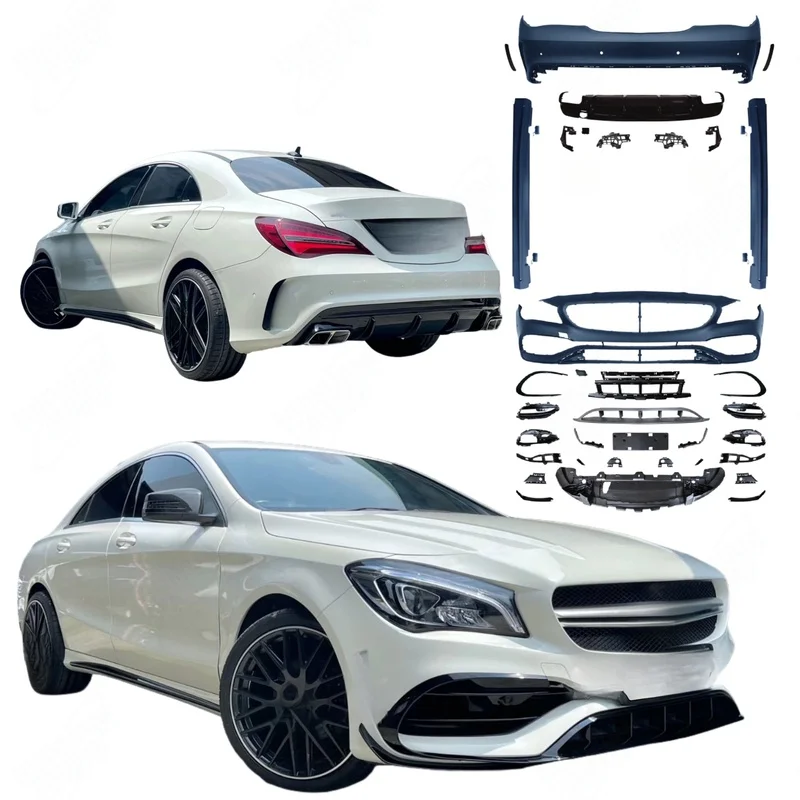 High Quality Direct Installation Grille Bumper Body Kit For 2013-2019 W117 Upgrade To CLA45 Style Design