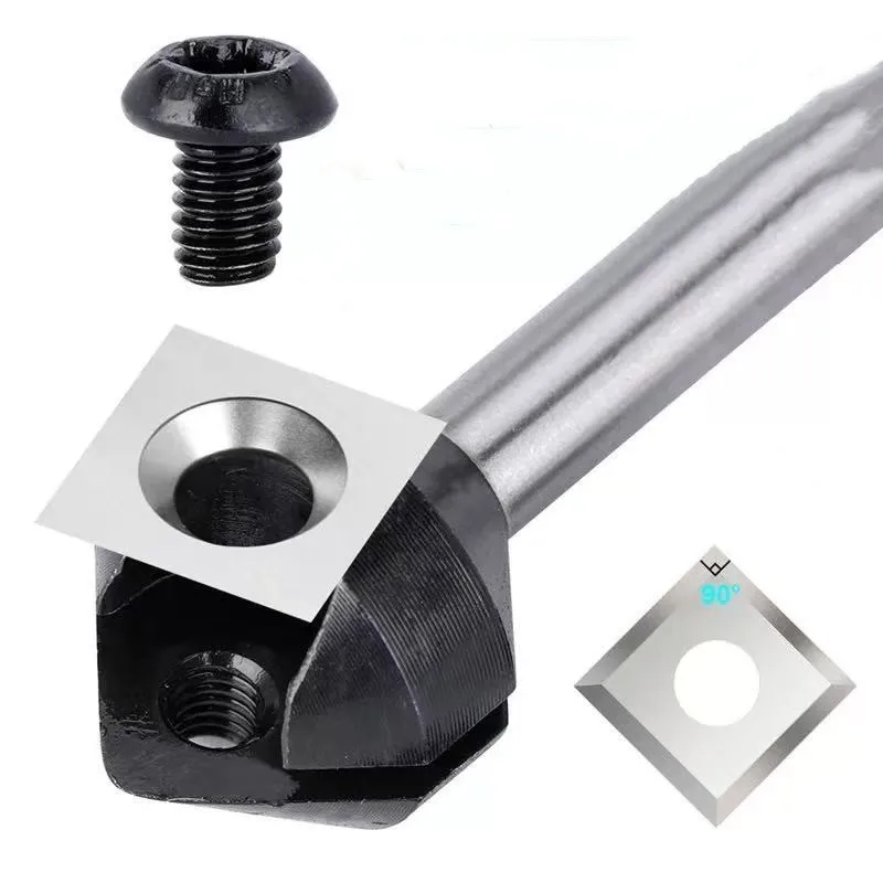 45 Degree wood V-Groove CNC Bit Woodworking Carbide Router Bit CNC End Mill 11/16" Cutting Dia 1/2" Shank